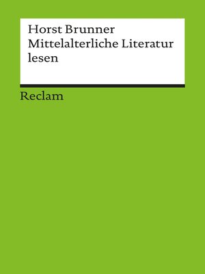 cover image of Mittelalterliche Literatur lesen